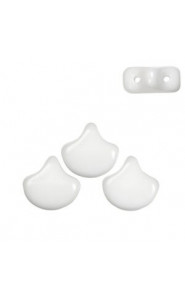 Ginko Leaf Beads 7.5x7.5mm White